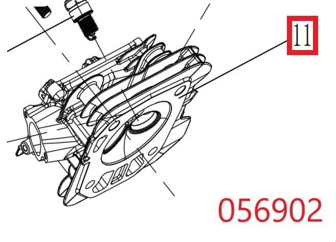 Головка блока цилиндра SGG 6000Ei(ESi),SV320B Sc / Cylinder head assembly (20023-00092-00)