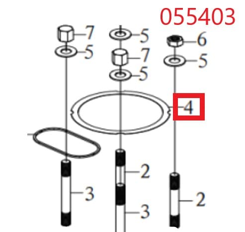 Прокладка головки блока цилиндра SDG 6500(..),CP192FE Cm / Cylinder head gasket (33048-00638-00)
