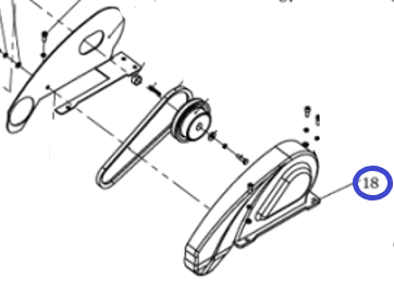 Кожух ремня TSS-WP100TH&L/Belt cover, №18 (CNP15018)