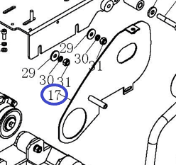 Крепление кожуха ремня TSS-WP60L/Dust-proof plate TSS-WP60L, №17 (CNP10017)