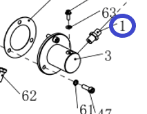 Переходник масляного цилиндра TSS-WP265YH/Oil pipe screw, cylinder, №1 (CNP330Y003-01)