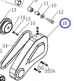 Кожух ремня TSS-WP60L/Belt cover TSS-WP60L, №18 (CNP10018)