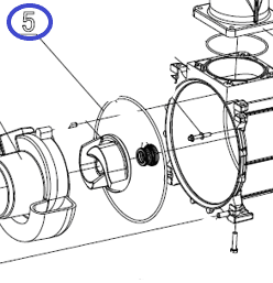 Кольцо уплотнительное корпуса помпы TSS PGST80/O-ring seal PGST80, №5 (70010-03275-00)