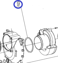 Кольцо уплотнительное улитки TSS PGST80/O-ring seal PGST80, №9 (70010-04162-00)