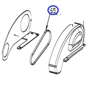 Ремень приводной зубчатый (Bx800Li) для TSS-VP90ТH&L/V-Belt Bx800Li, №65 (C80T-019)