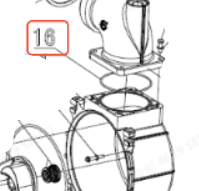 Кольцо уплотнительное выпускного фланца TSS PGST80/Exhaust flange sealing ring PGST80 №16, (70010-04166-00)