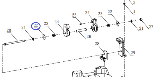 Вкладыш пластины крепленя TSS-CP-220/Liner, fixed handle, CNP330Y-1-B22 (3020102005)