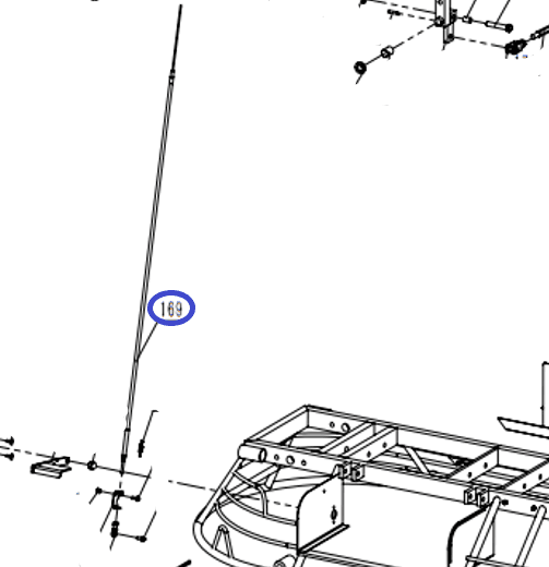 Тросик газа TSS DRD1600L/Throttle wire, №169 (CNMG30169/3140403118)