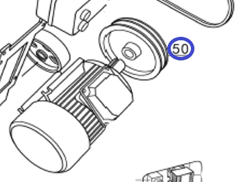 Шкив электродвигателя TSS GQ 42A/GQ 42A MOTOR WHEEL, №50 (60002020)