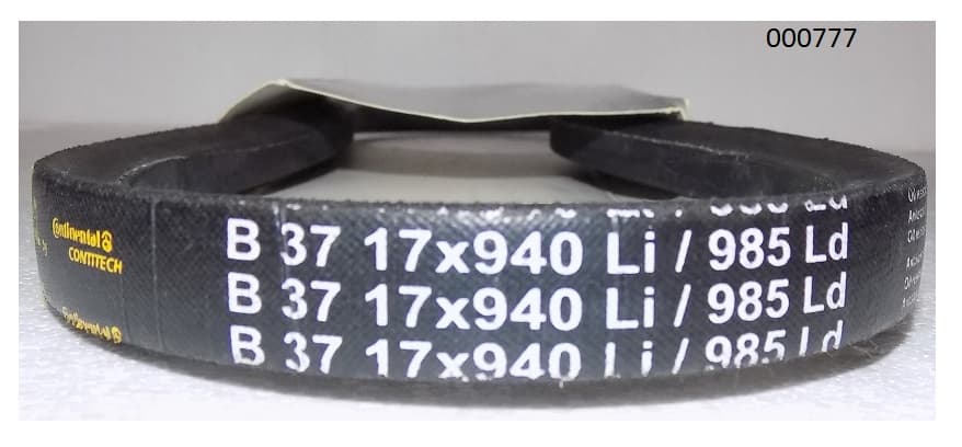 Ремень приводной гладкий (B 37 17х940Li) для TSS-VP175-250H (TSS-RP160D)/V-Belt