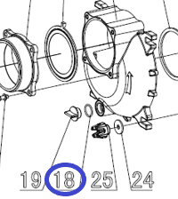 Кольцо уплотнительное пробки TSS PGST80/O-ring seal PGST80, №18 (70010-03432-00)