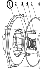 Крышка корпуса насоса TSS PDST100E/Base assembly PDST100E, №1 (70010-00504-00)