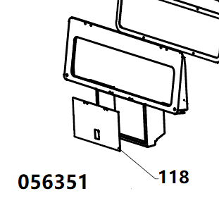 DUAL DWG-500 / Position 118 - Power outlet panel door (33013-01191-00)