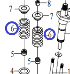 Пружина клапана Diesel 188FE/Valve Spring, №6 (34015-00125-00)