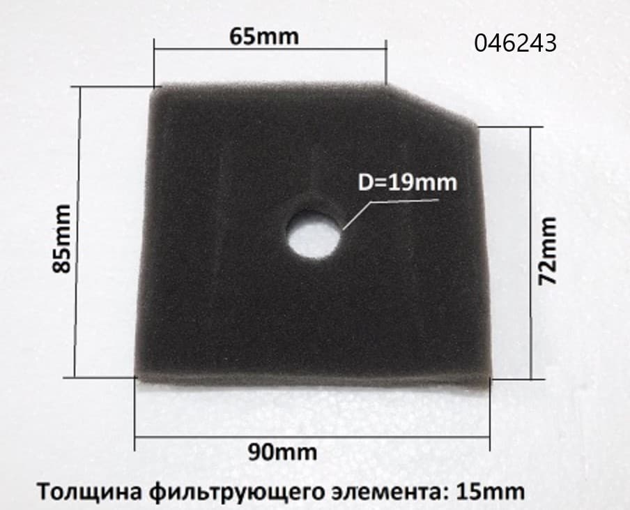 Фильтр воздушный (элемент) SGG 1800Si-2400Si,KM148F,KM152F / Air cleaner element (03.08.17151-14801-00)