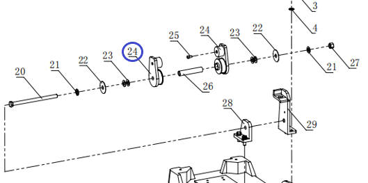 Пластина крепления рычага управления TSS-CP-220/Shockproof plate, CNP330Y-1-B24 (3010102018)