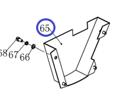 Кожух ремня нижний TSS-WP265YH/Belt cover (blow), №65 (CNP330Y003-65)