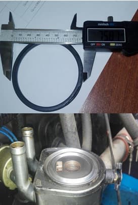 Кольцо уплотнительное теплообменника масляного фильтра Ricardo N4105; TDK -N 56 4LT/Gasket ring, oi